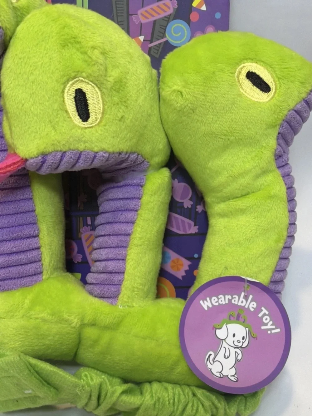 BARK Box Howl-O-Ween Party Wearable Medusa Snakes Crown Dog Toy Halloween S/M